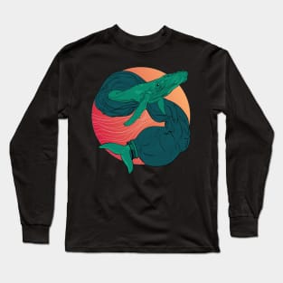 whale bottle Long Sleeve T-Shirt